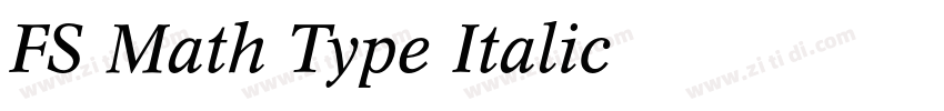 FS Math Type Italic字体转换